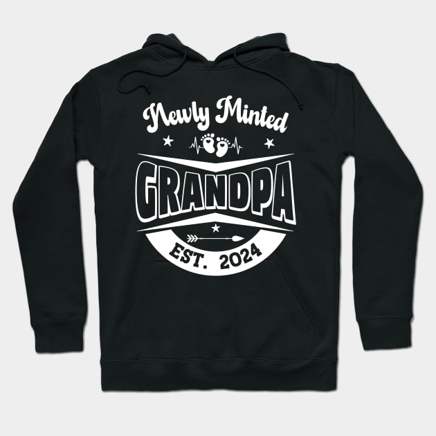 Newly Minted Grandpa- Est. 2024 Hoodie by Blended Designs